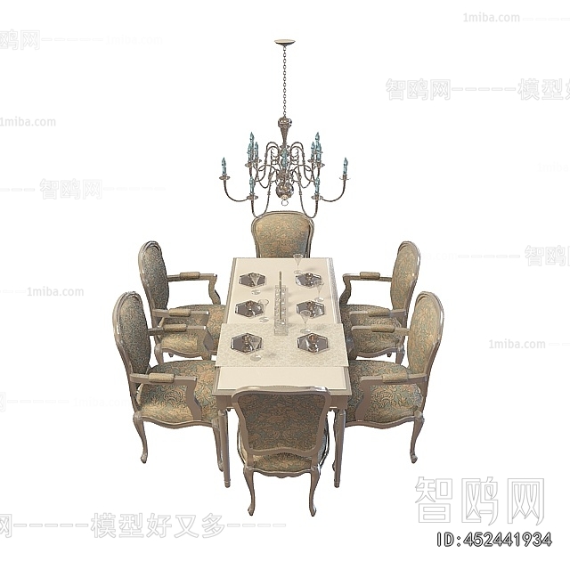 European Style Dining Table And Chairs