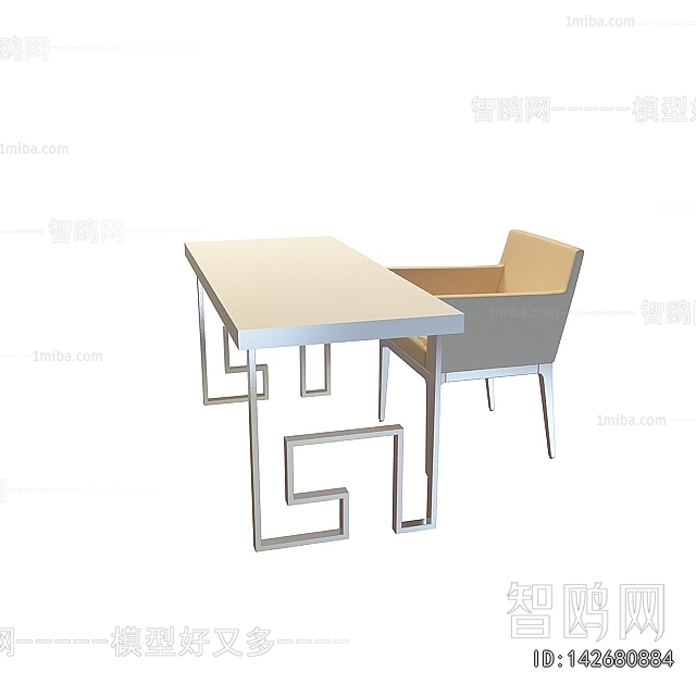 New Chinese Style Computer Desk And Chair