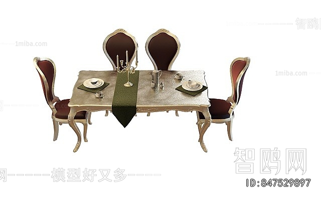 European Style Dining Table And Chairs