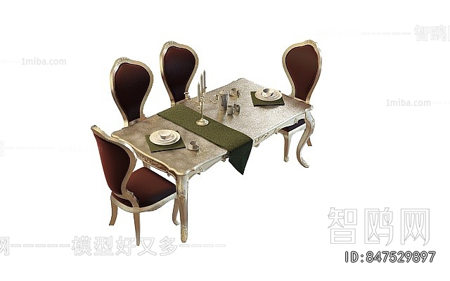 European Style Dining Table And Chairs