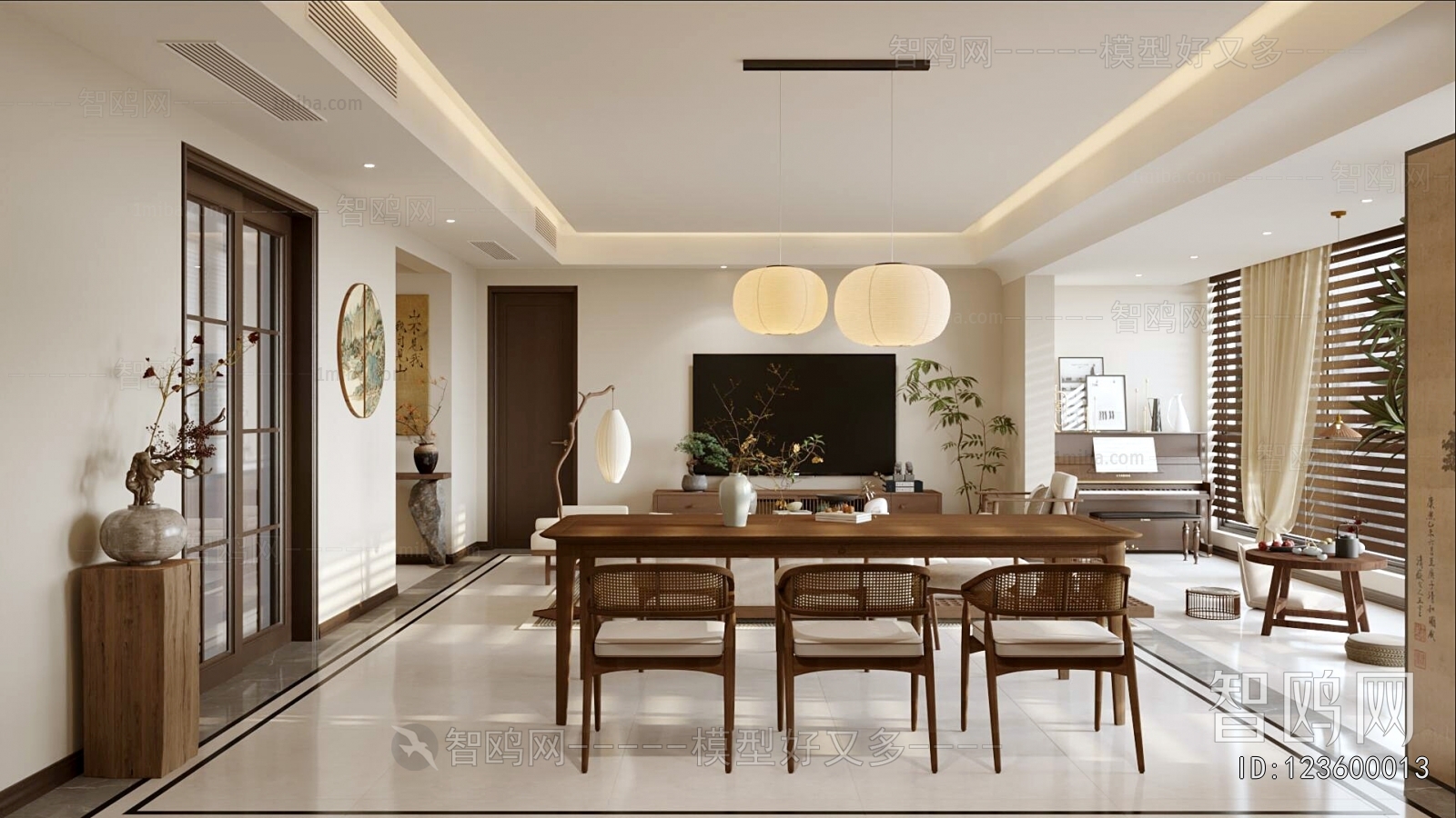 New Chinese Style A Living Room