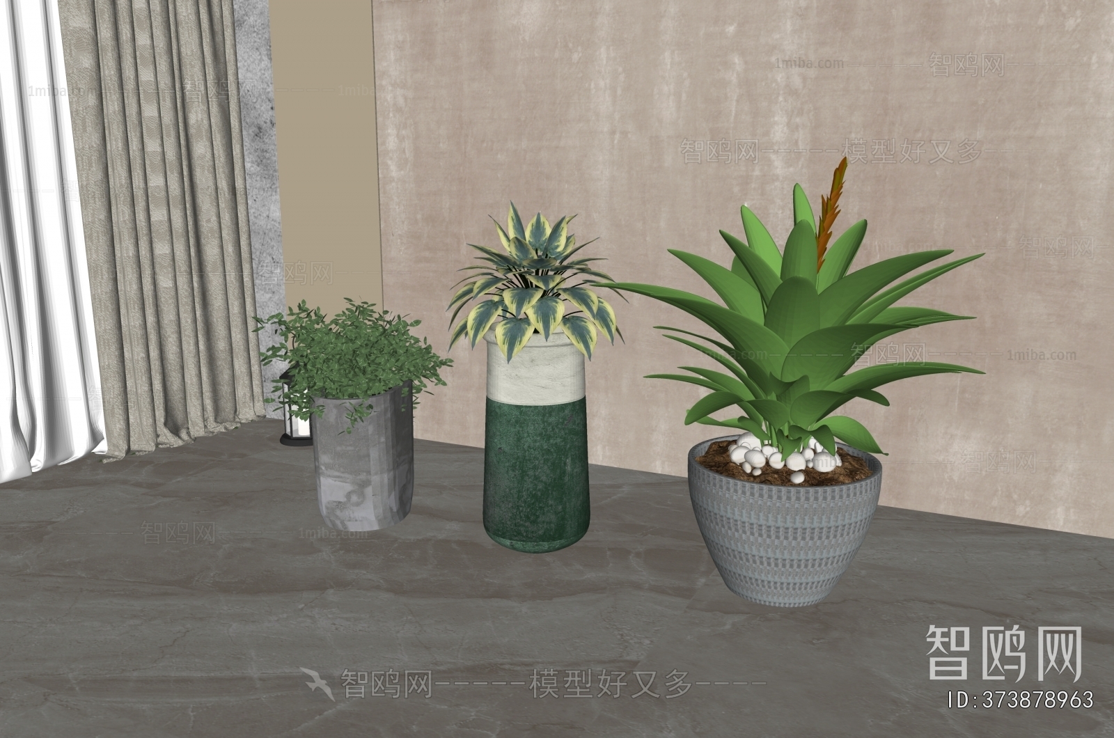 Modern Ground Green Plant Potted Plants