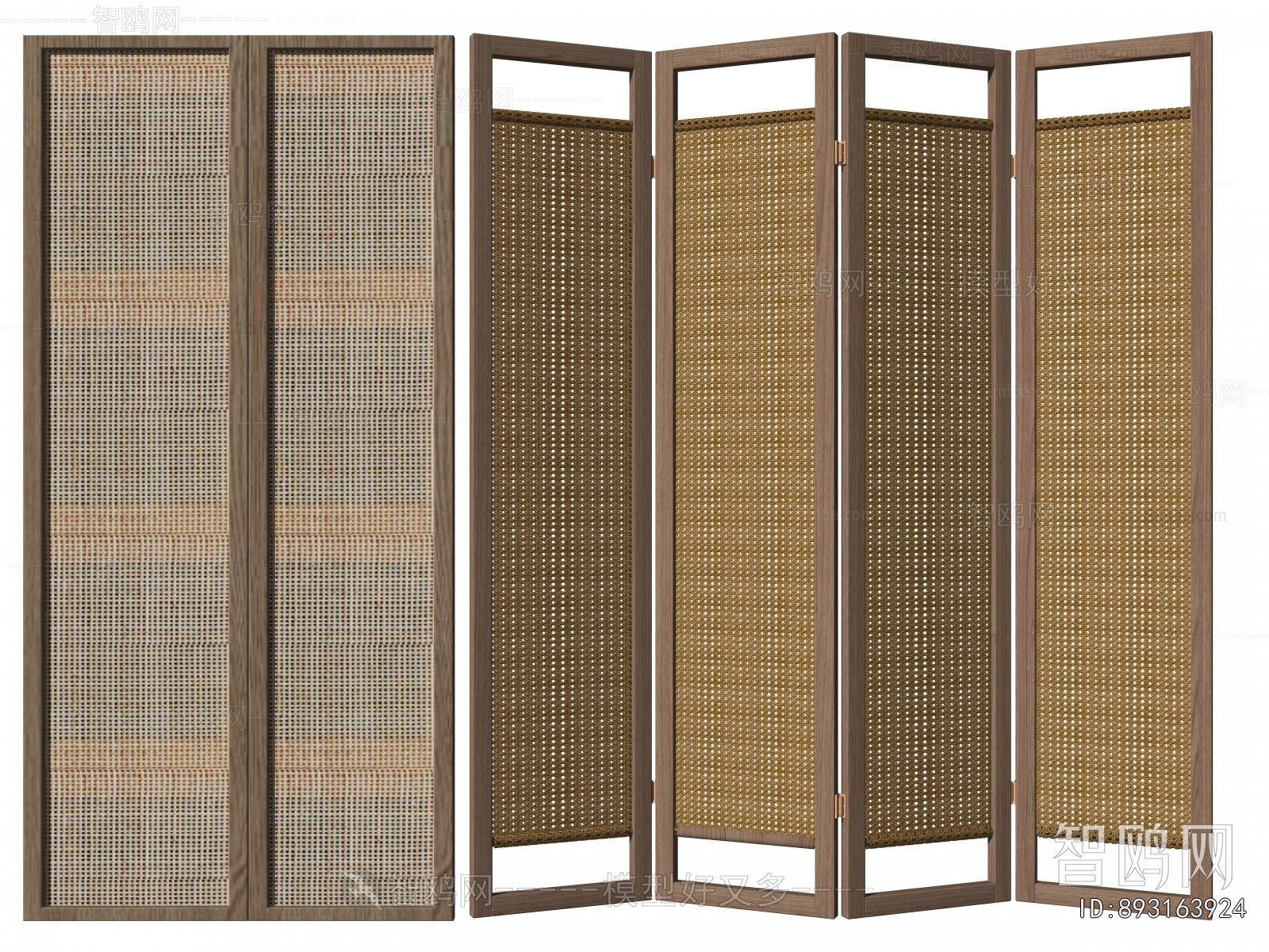 Wabi-sabi Style Wooden Screen Partition