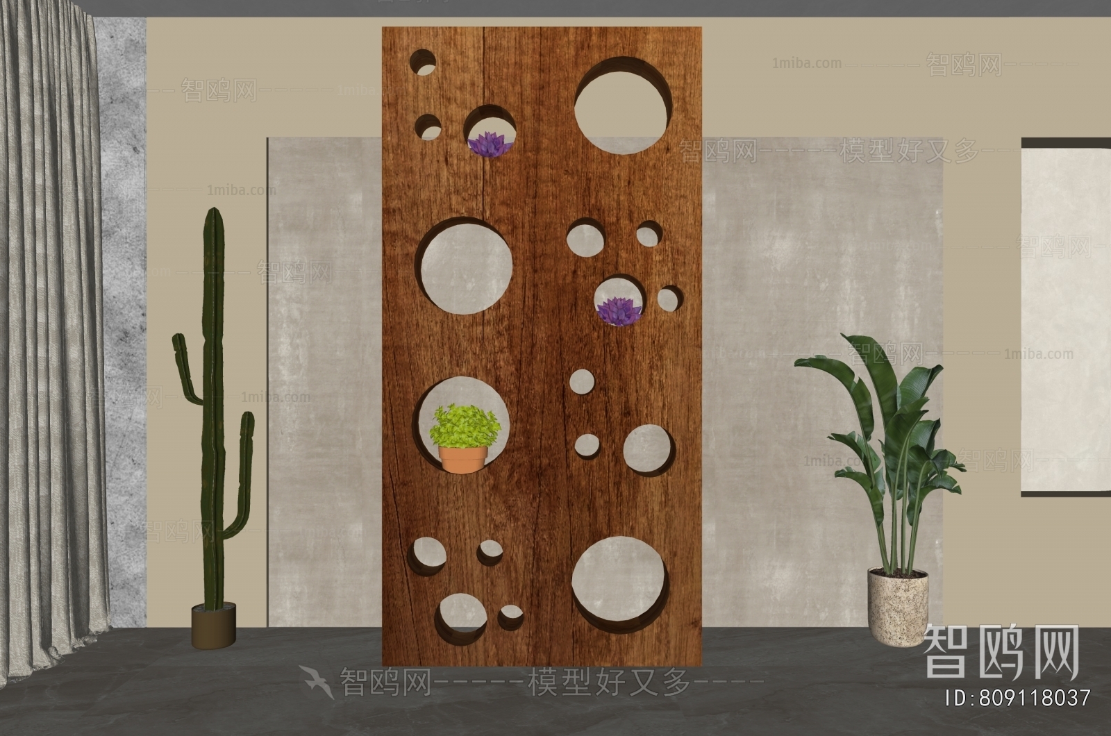 Modern Wooden Screen Partition