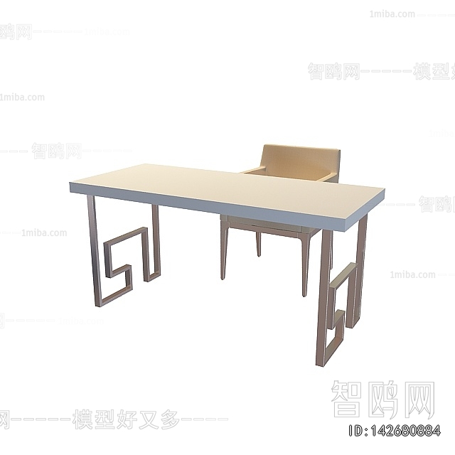 New Chinese Style Computer Desk And Chair