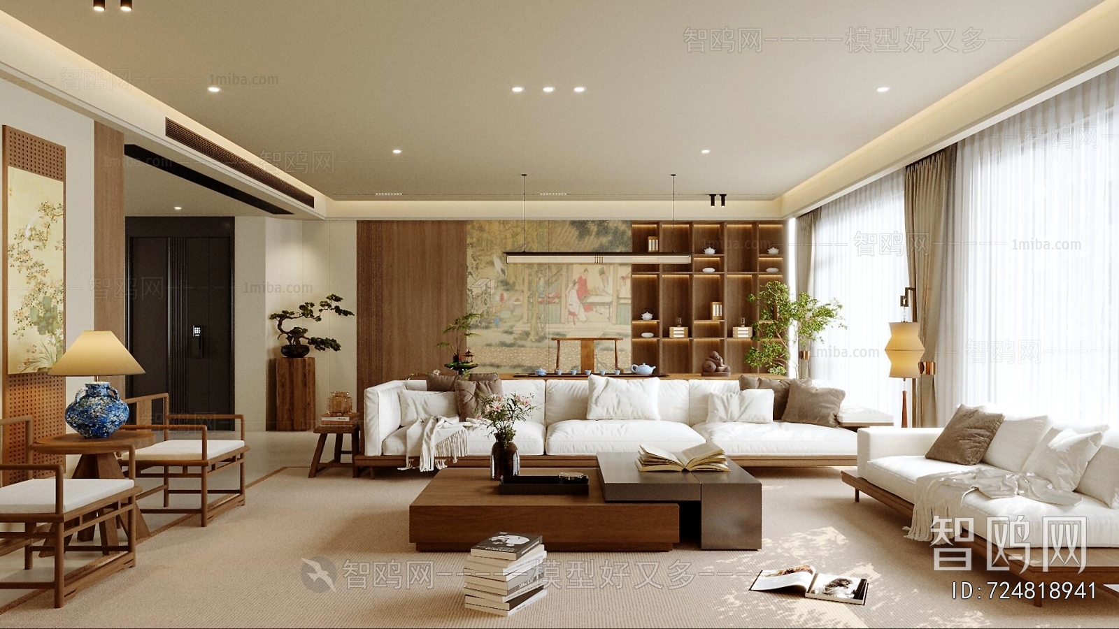 New Chinese Style A Living Room