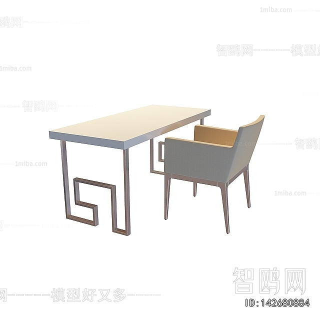 New Chinese Style Computer Desk And Chair