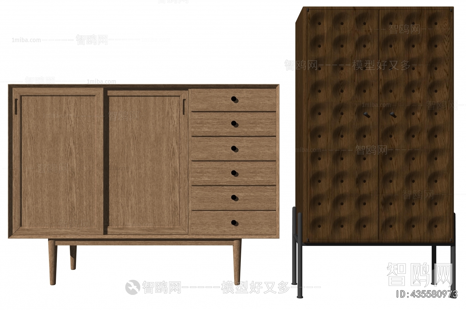 Wabi-sabi Style Side Cabinet