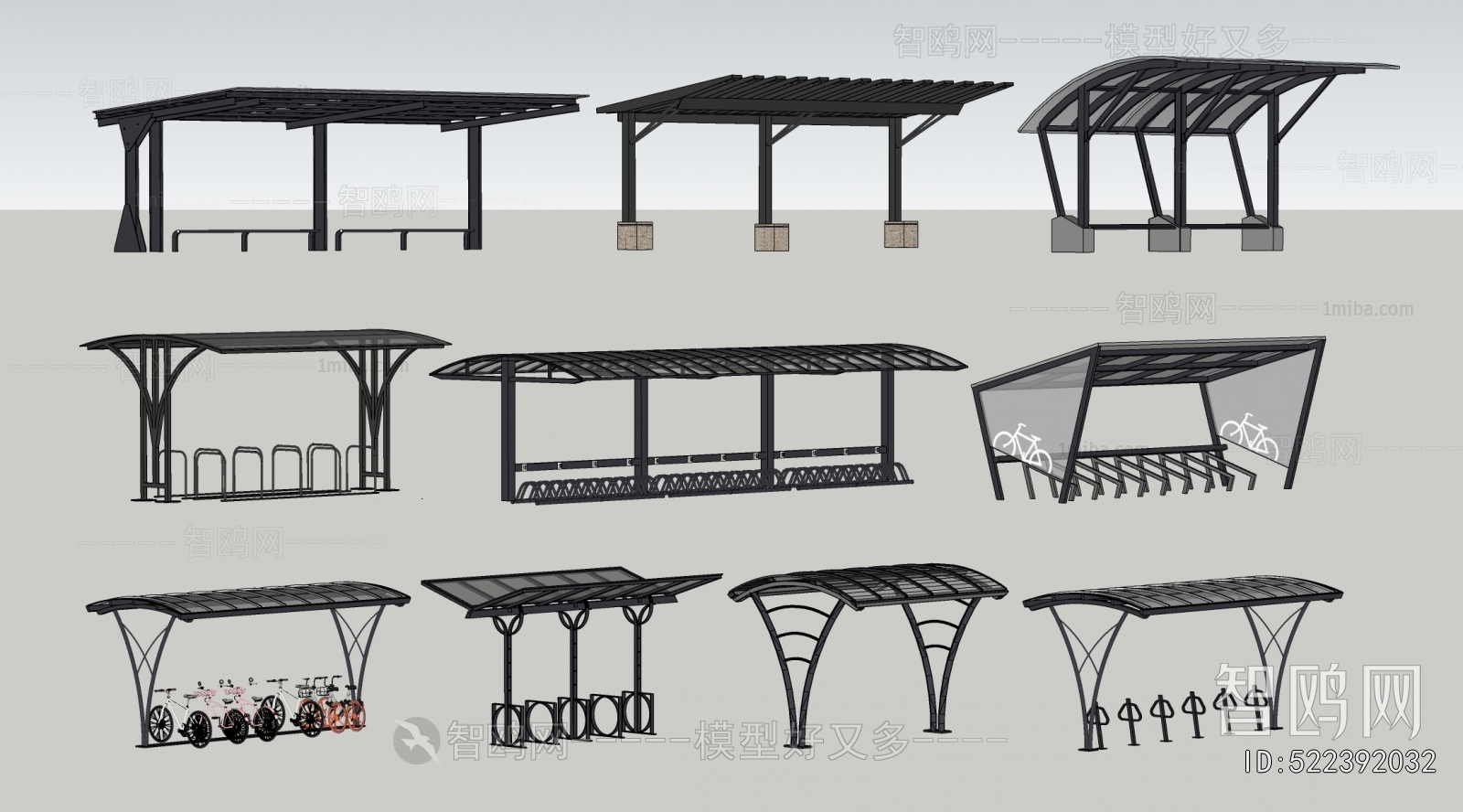 Modern Outdoor Parking Lot