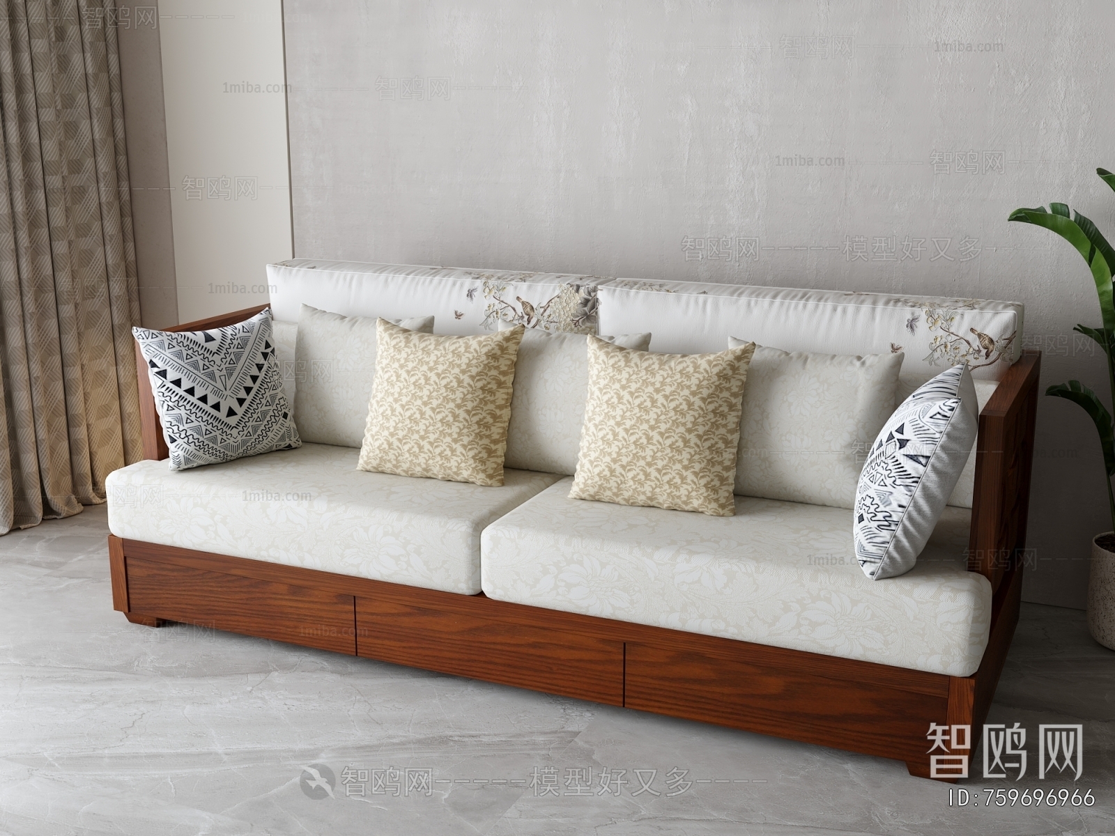 New Chinese Style A Sofa For Two