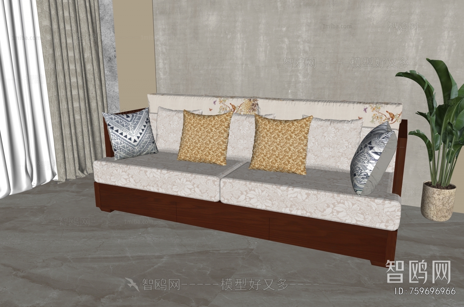 New Chinese Style A Sofa For Two