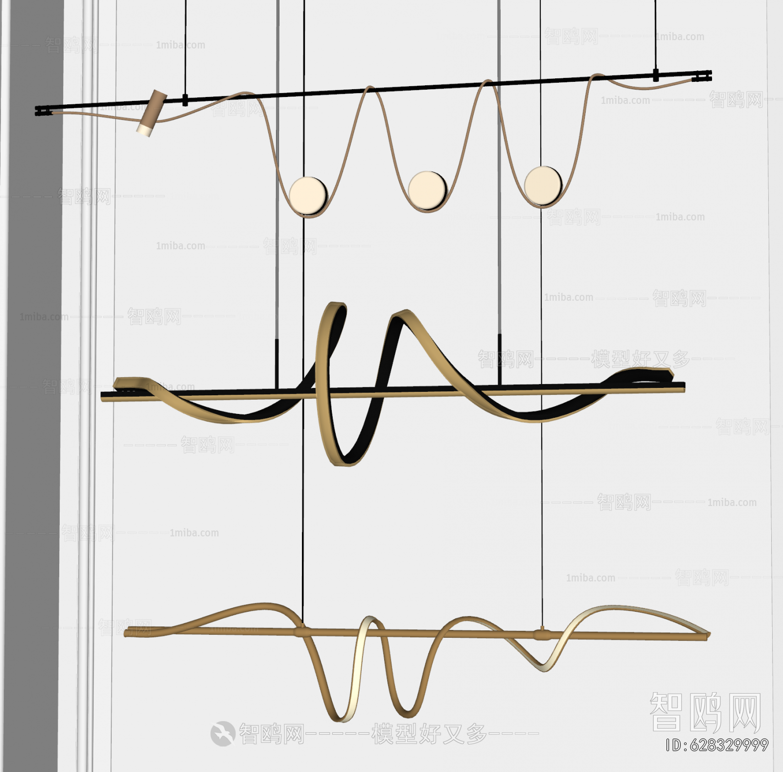 Modern Long Chandelier