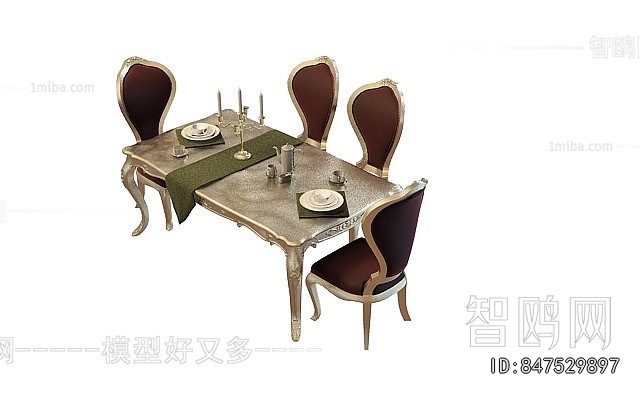 European Style Dining Table And Chairs