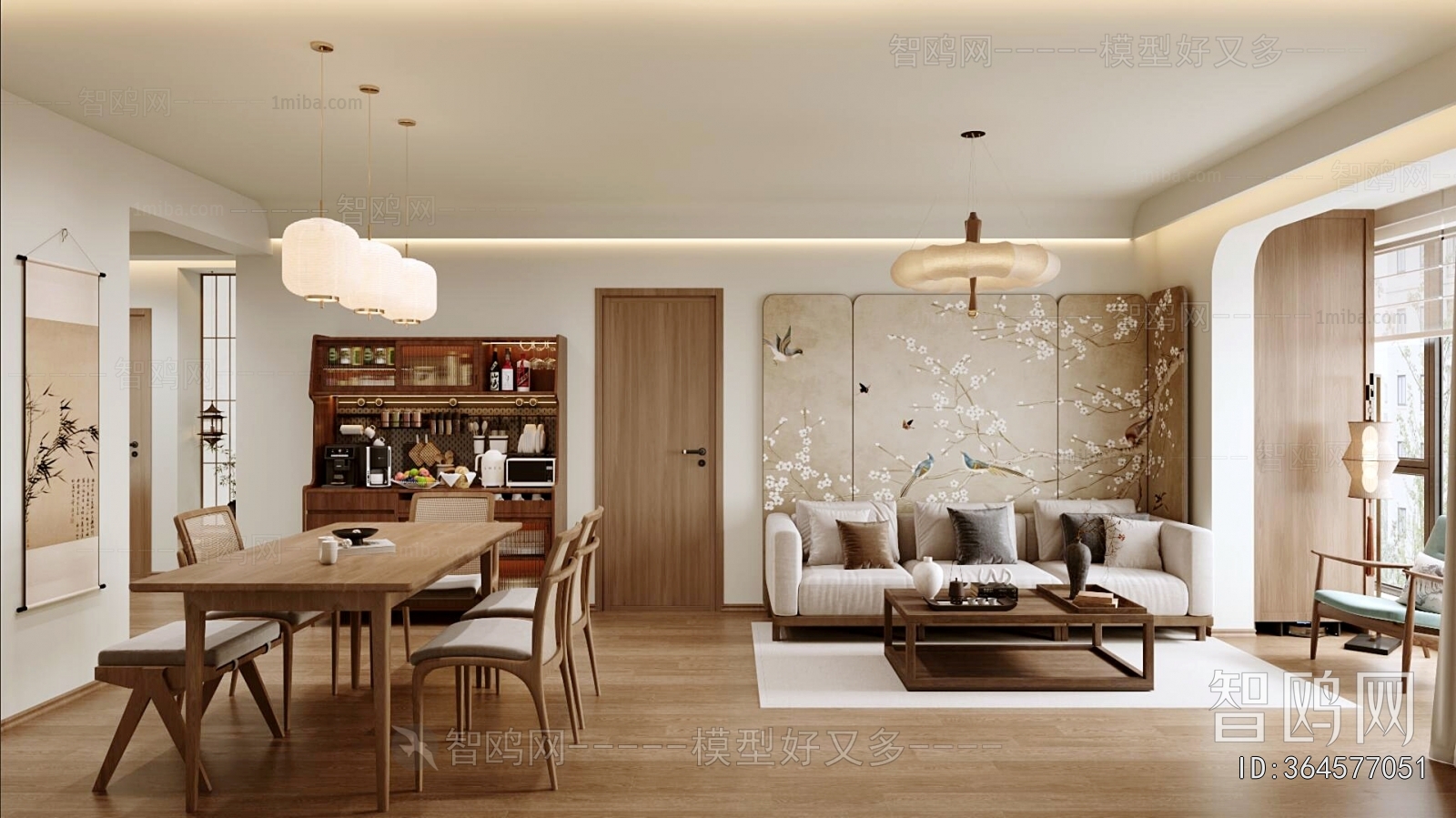 New Chinese Style A Living Room