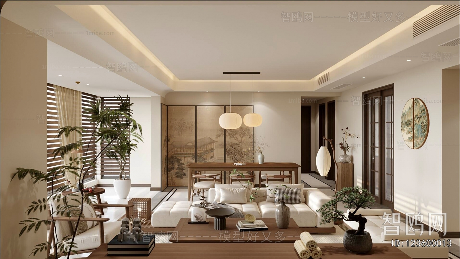 New Chinese Style A Living Room