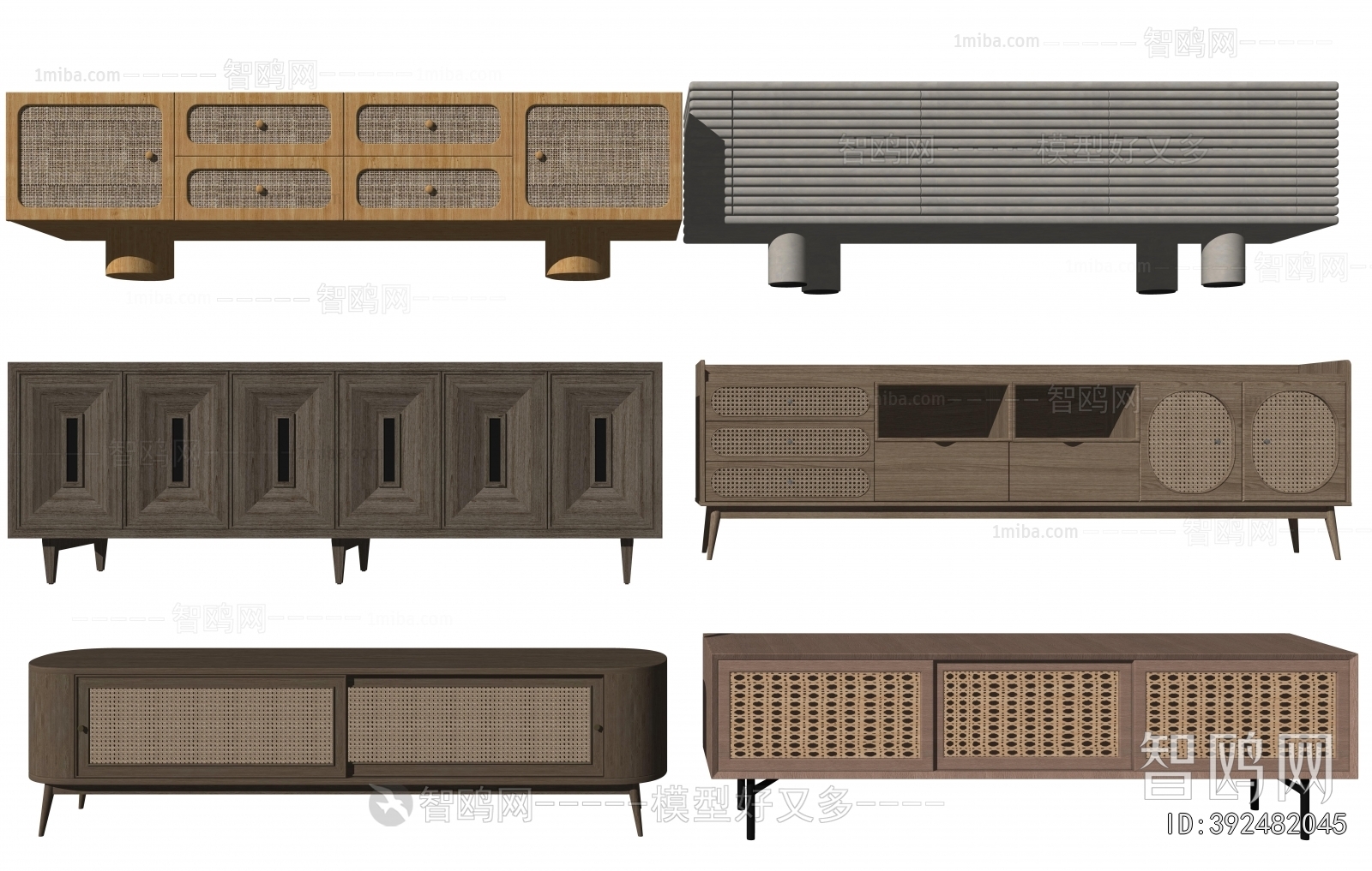 Wabi-sabi Style TV Cabinet