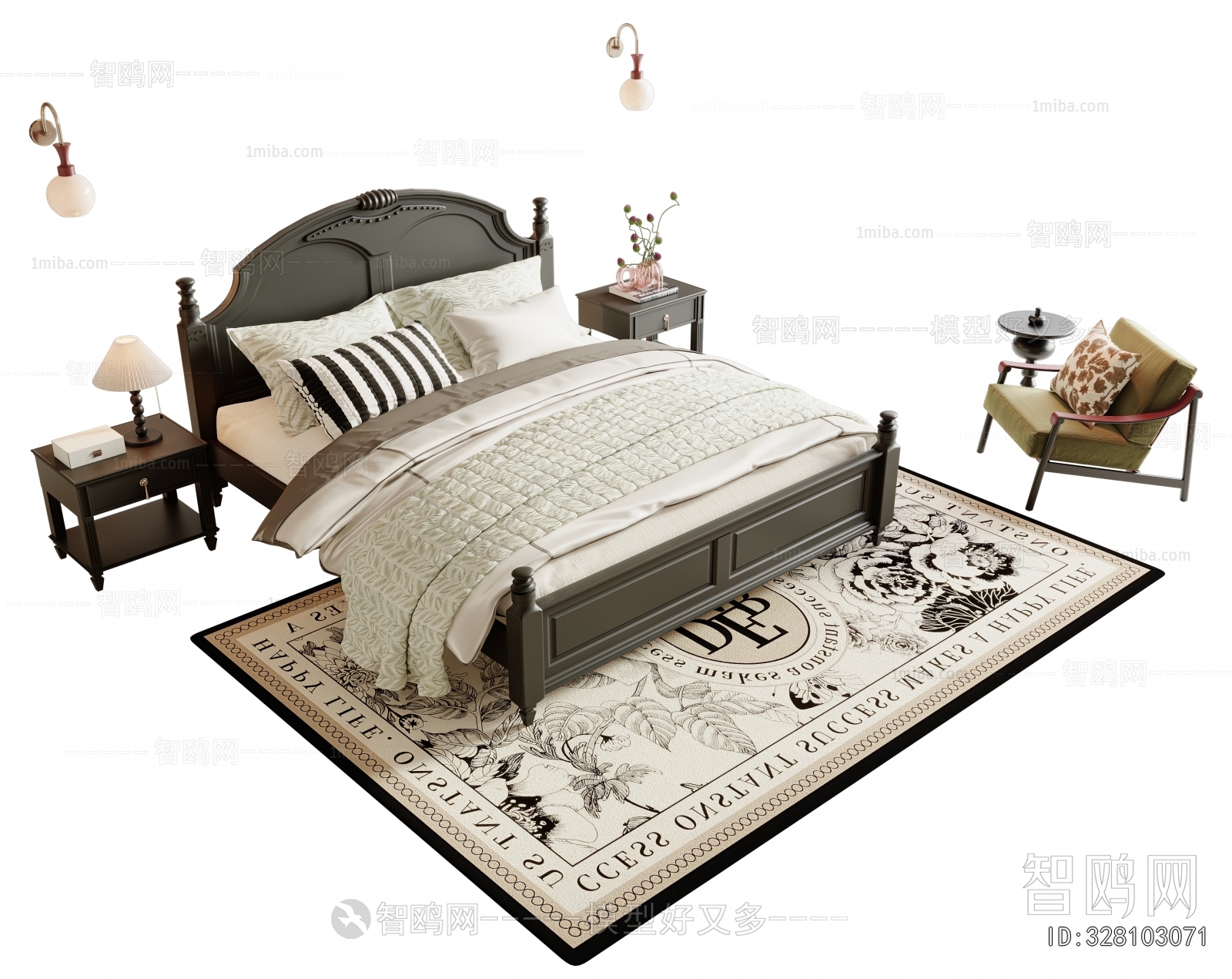 French Style Double Bed