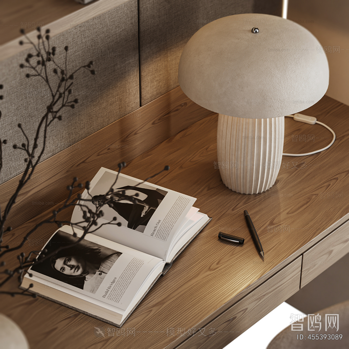 Wabi-sabi Style Computer Desk And Chair