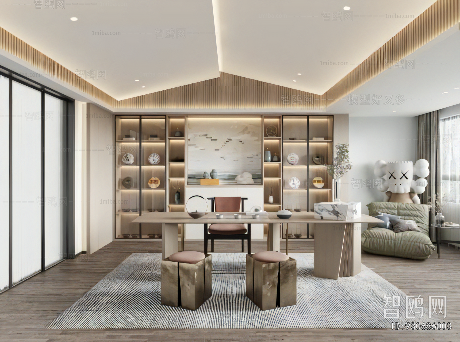 New Chinese Style Study Space