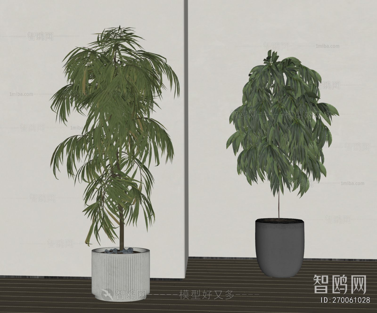 Modern Ground Green Plant Potted Plants