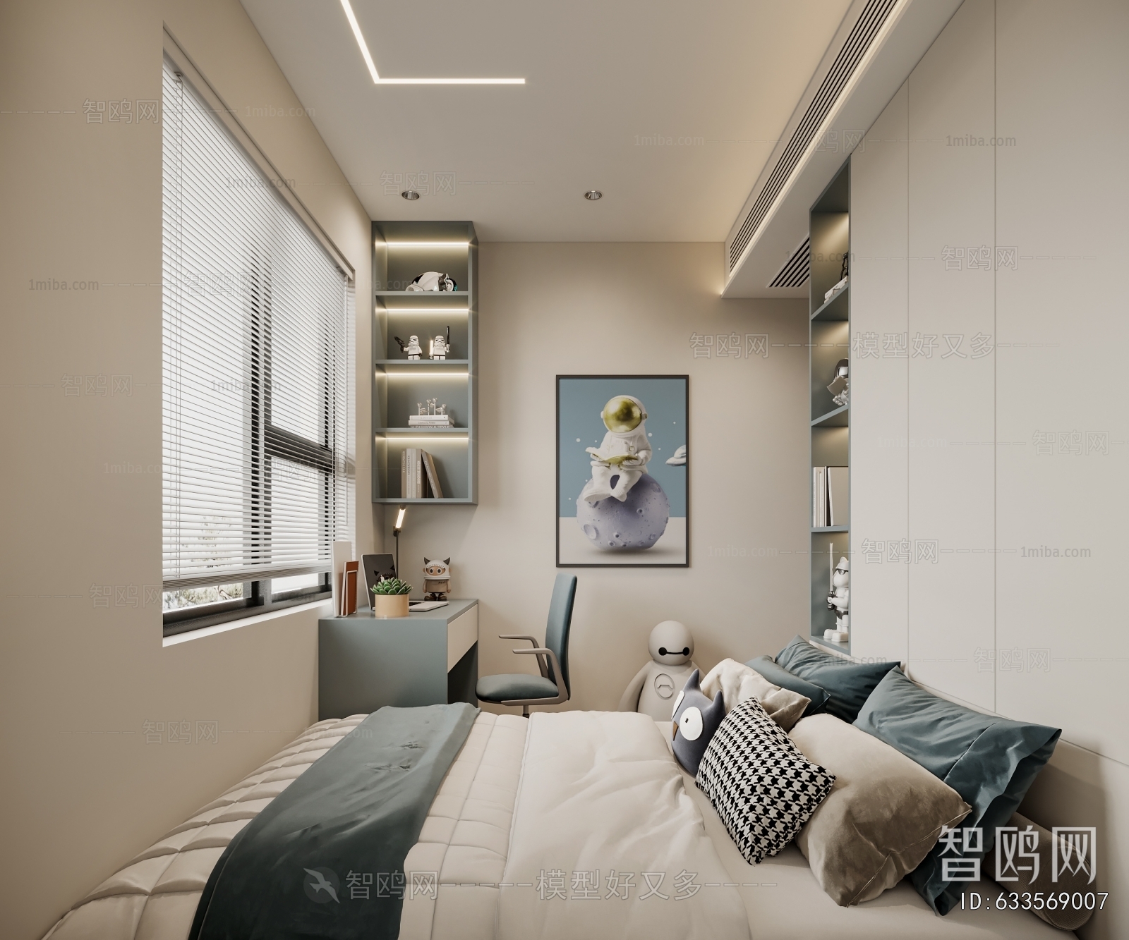 Modern Boy's Room And Son's Room