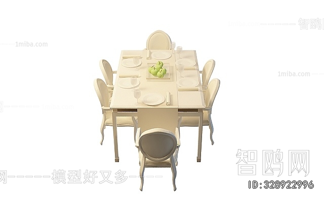 European Style Dining Table And Chairs