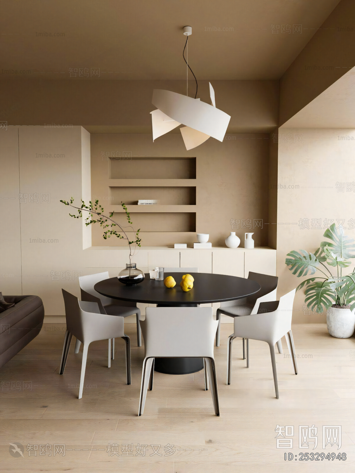 Wabi-sabi Style Dining Room