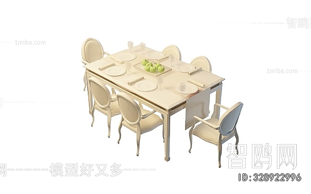 European Style Dining Table And Chairs