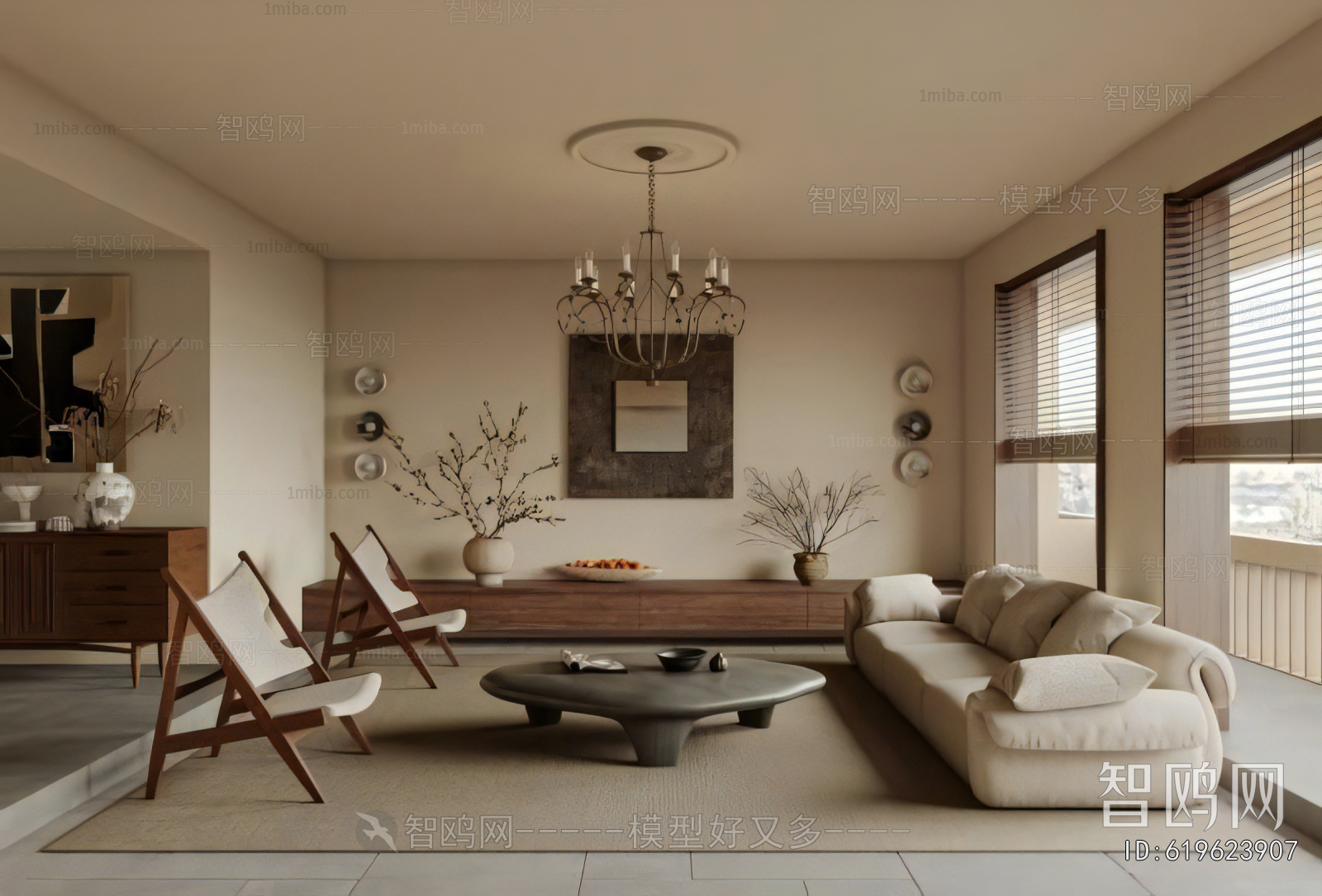 Wabi-sabi Style A Living Room