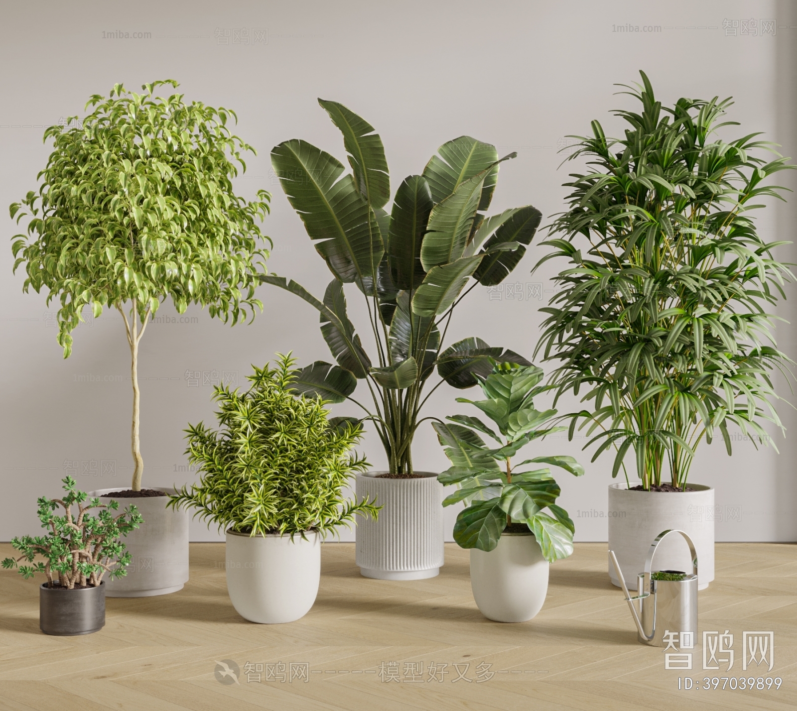 Modern Ground Green Plant Potted Plants