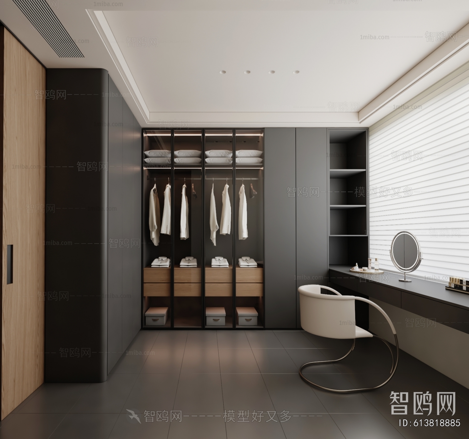 Modern Clothes Storage Area