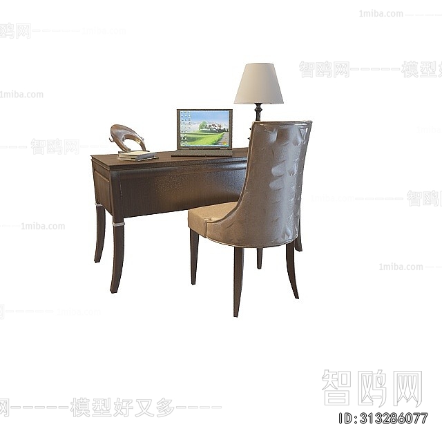 American Style Computer Desk And Chair
