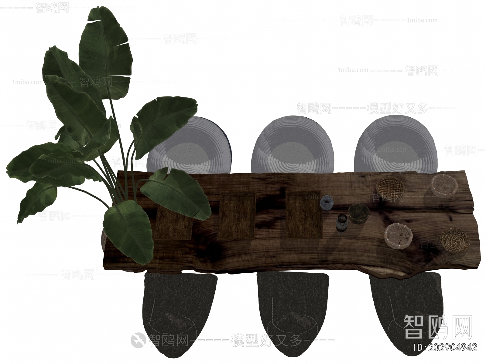 Wabi-sabi Style Tea Tables And Chairs