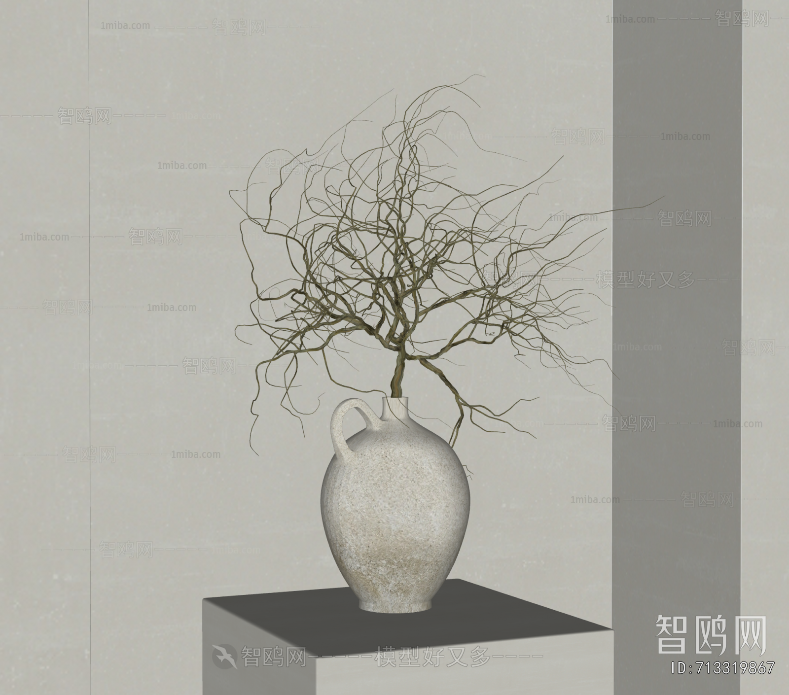 Wabi-sabi Style Dried Branch