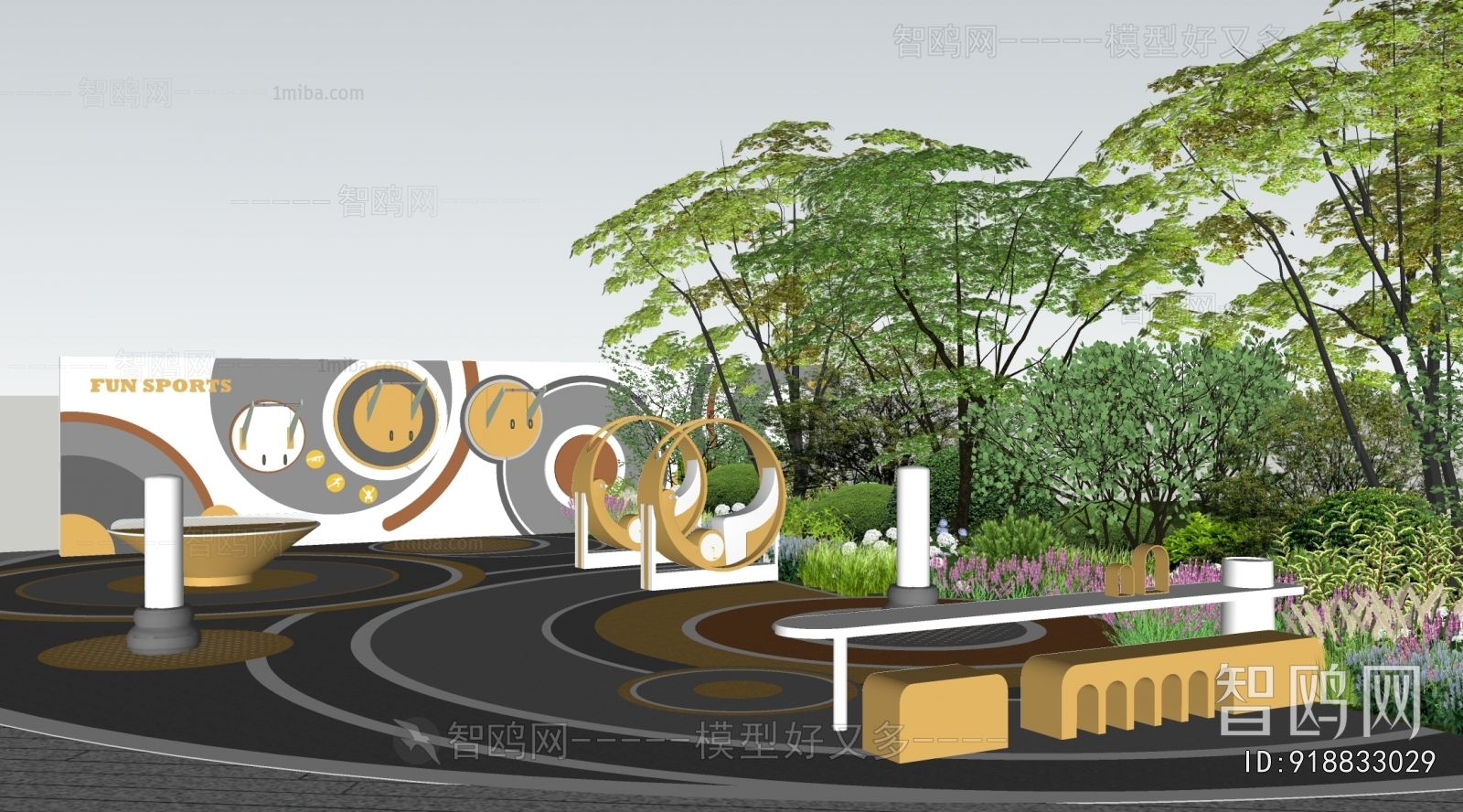 Modern Park Landscape