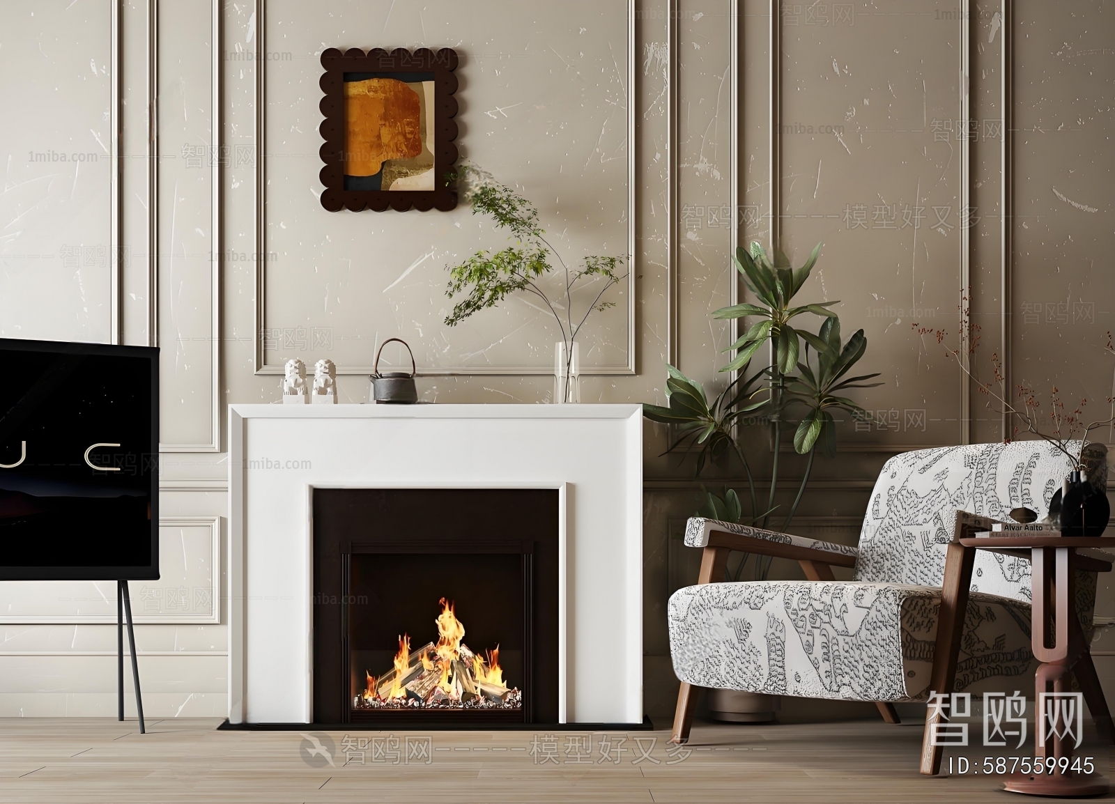 American Style Fireplace