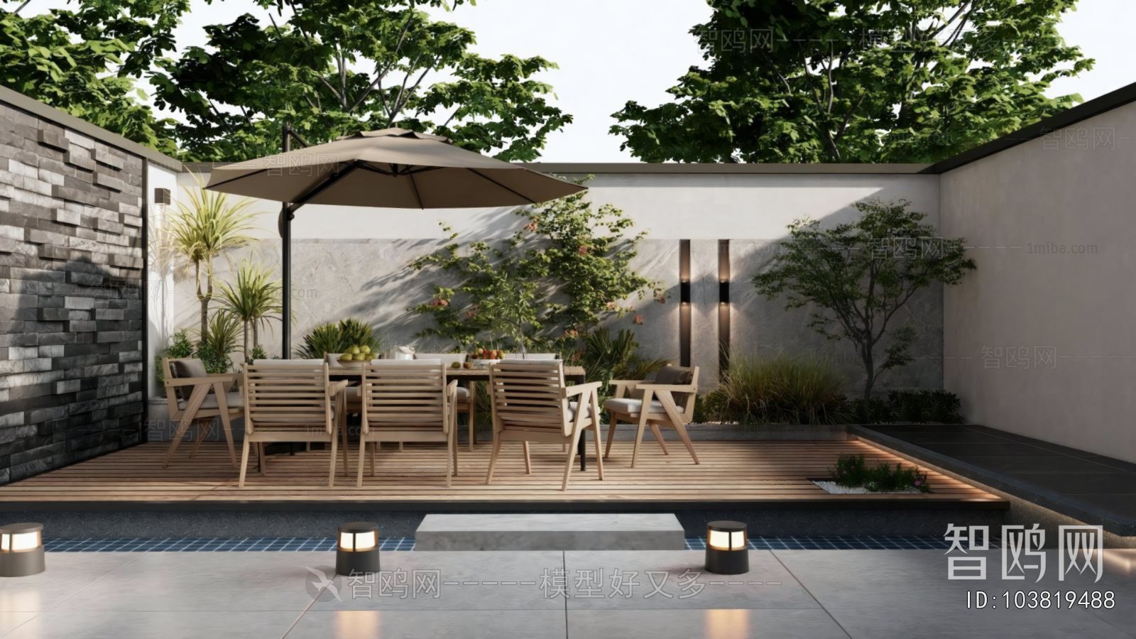 Modern Courtyard/landscape