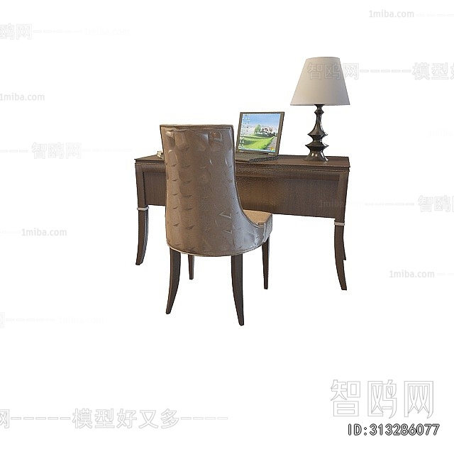 American Style Computer Desk And Chair