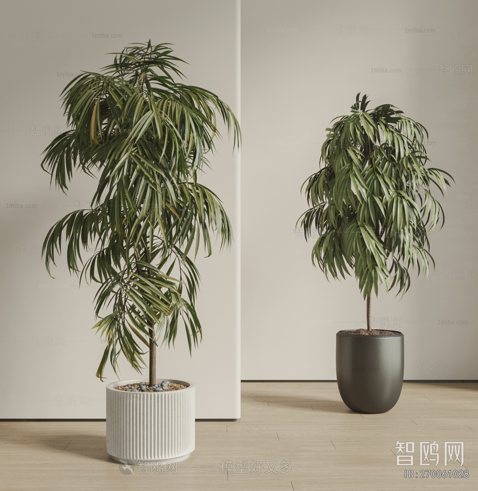 Modern Ground Green Plant Potted Plants