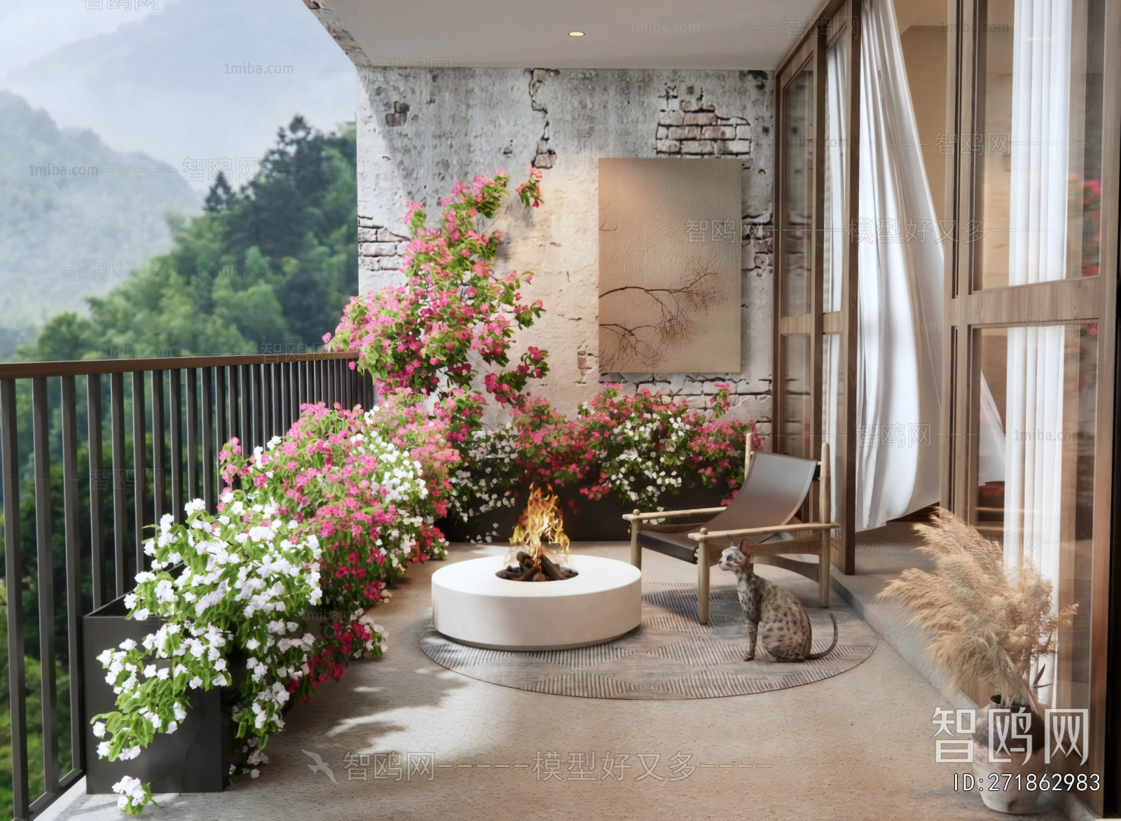 Wabi-sabi Style Leisure Balcony