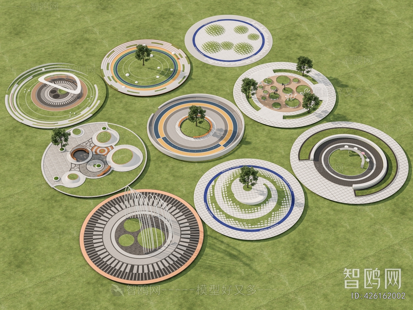 Modern Park Landscape