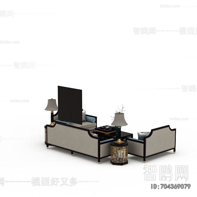 New Chinese Style Sofa Combination