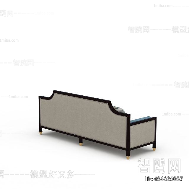 New Chinese Style Three-seat Sofa