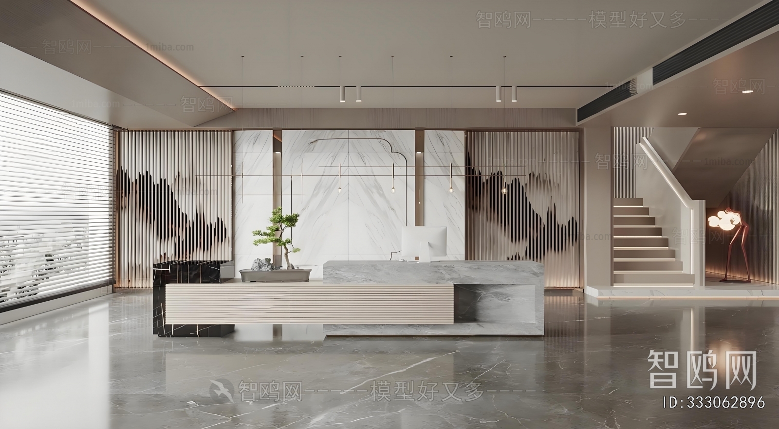 New Chinese Style Office Reception Desk