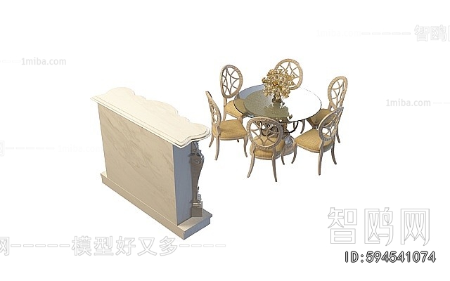 European Style Dining Table And Chairs
