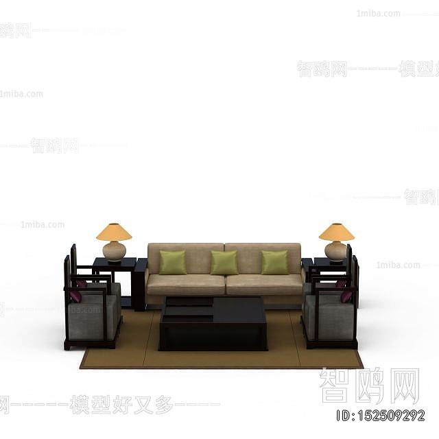 New Chinese Style Sofa Combination