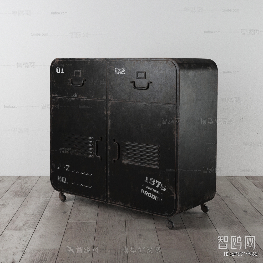 Industrial Style Side Cabinet