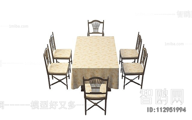 European Style Dining Table And Chairs