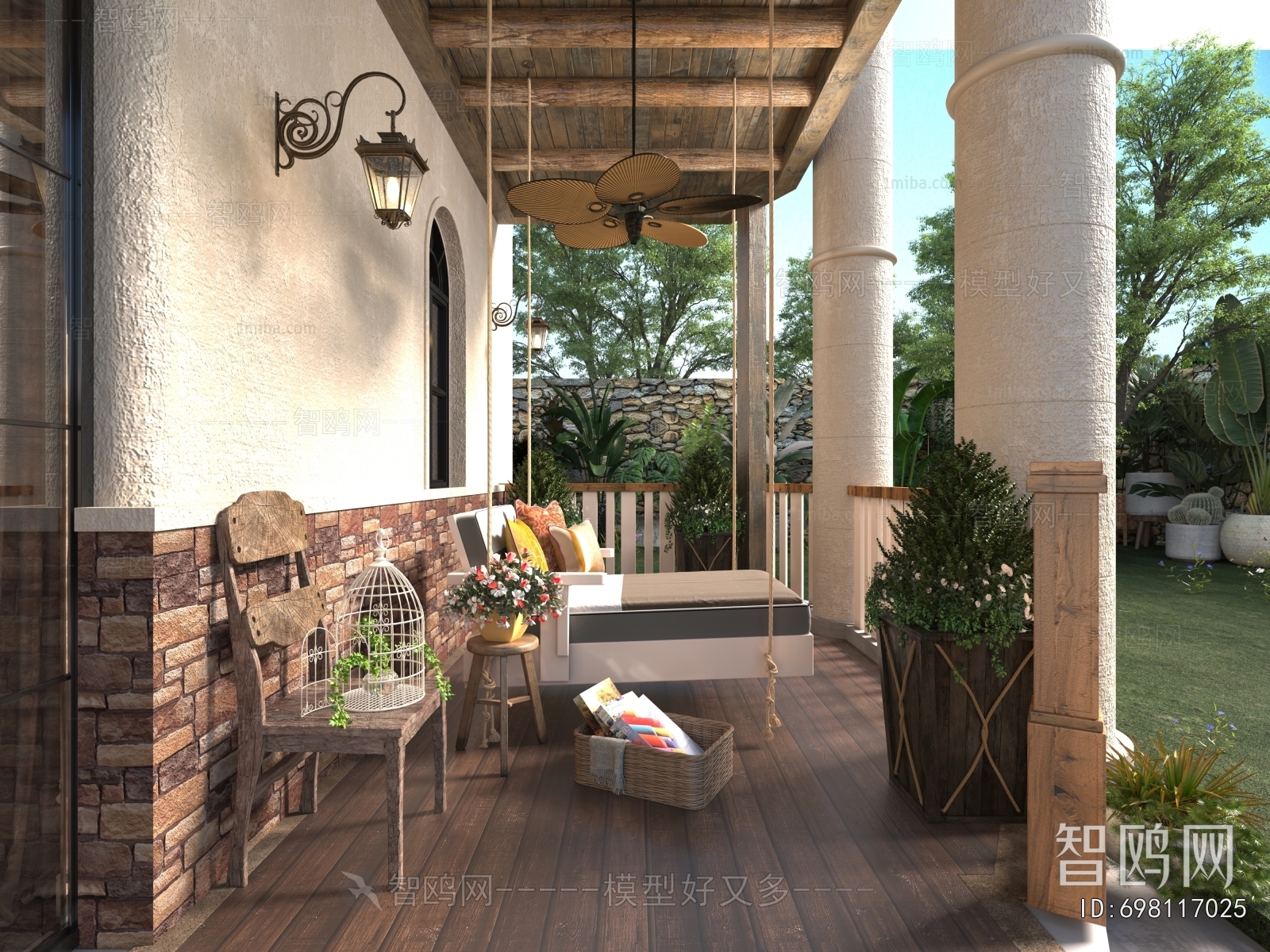 Southeast Asian Style Courtyard/landscape