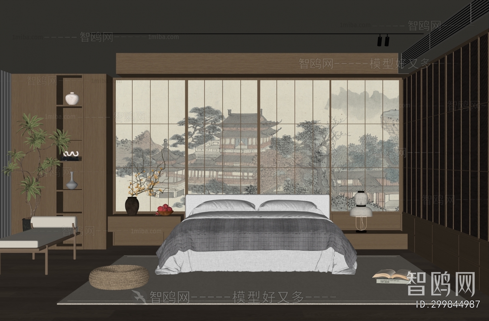 New Chinese Style Bedroom